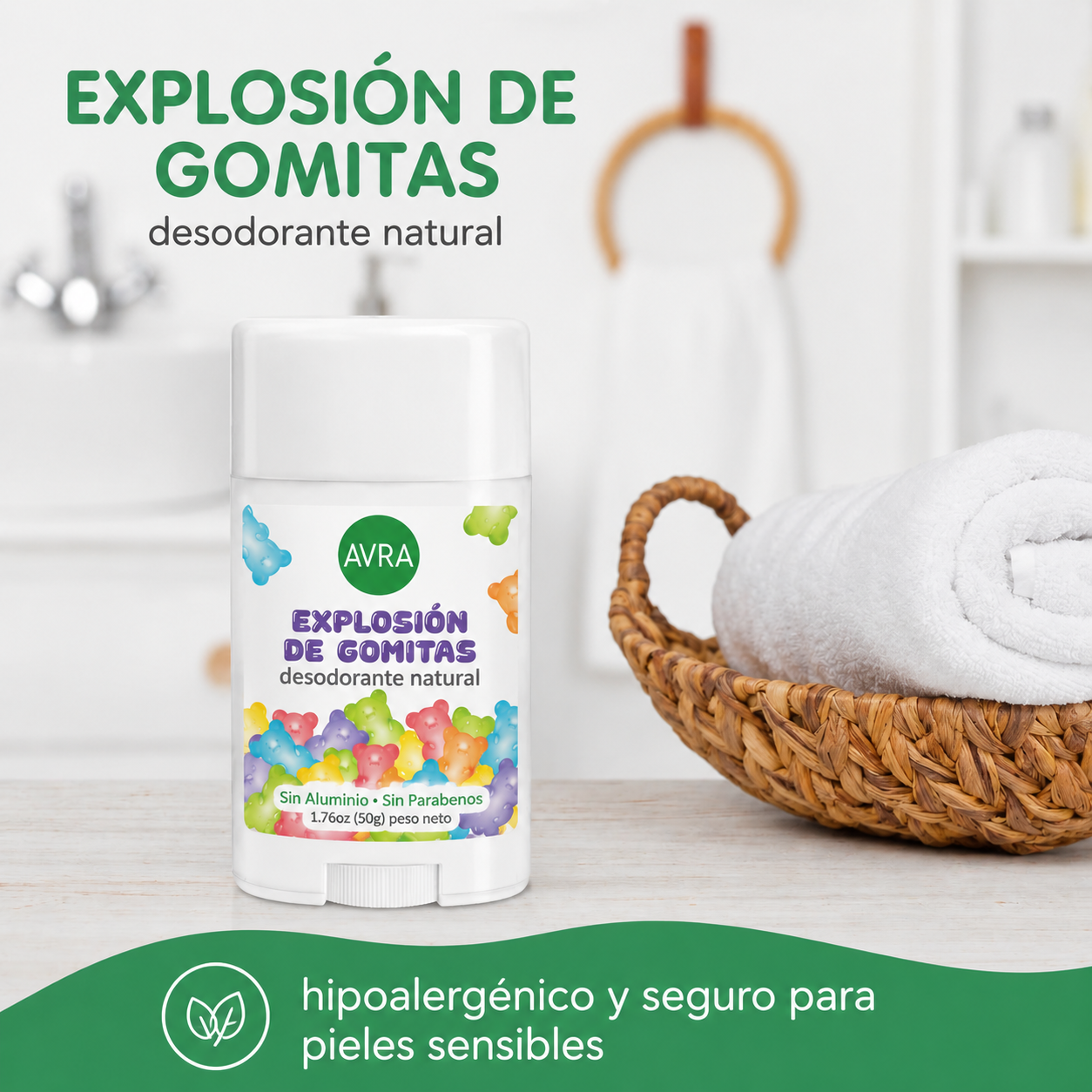 Desodorante Natural AVRA para Niños y Adolescentes